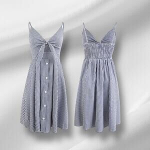 Summer Tie  Front Spaghetti Straps Dress Small